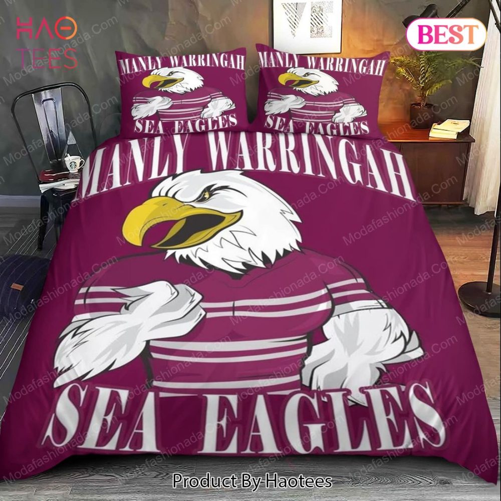 Manly Warringah Sea Eagles Logo Bedding Sets 01 Bed Sets, Bedroom Sets, Comforter Sets, Duvet Cover, Bedspread - Image 4