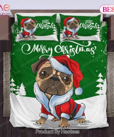 Merry Christmas Pug Bedding Sets Bed Sets, Bedroom Sets