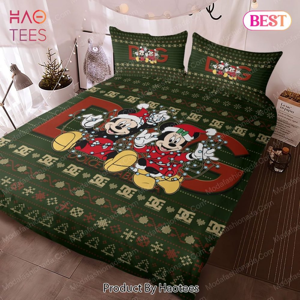 Mickey Minnie Dolce & Gabbana Christmas Bedding Sets Bed Sets, Bedroom Sets - Image 3