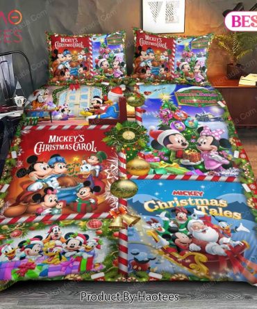 Mickey Pattern Christmas Merry Christmas Bedding Sets Bed Sets, Bedroom Sets
