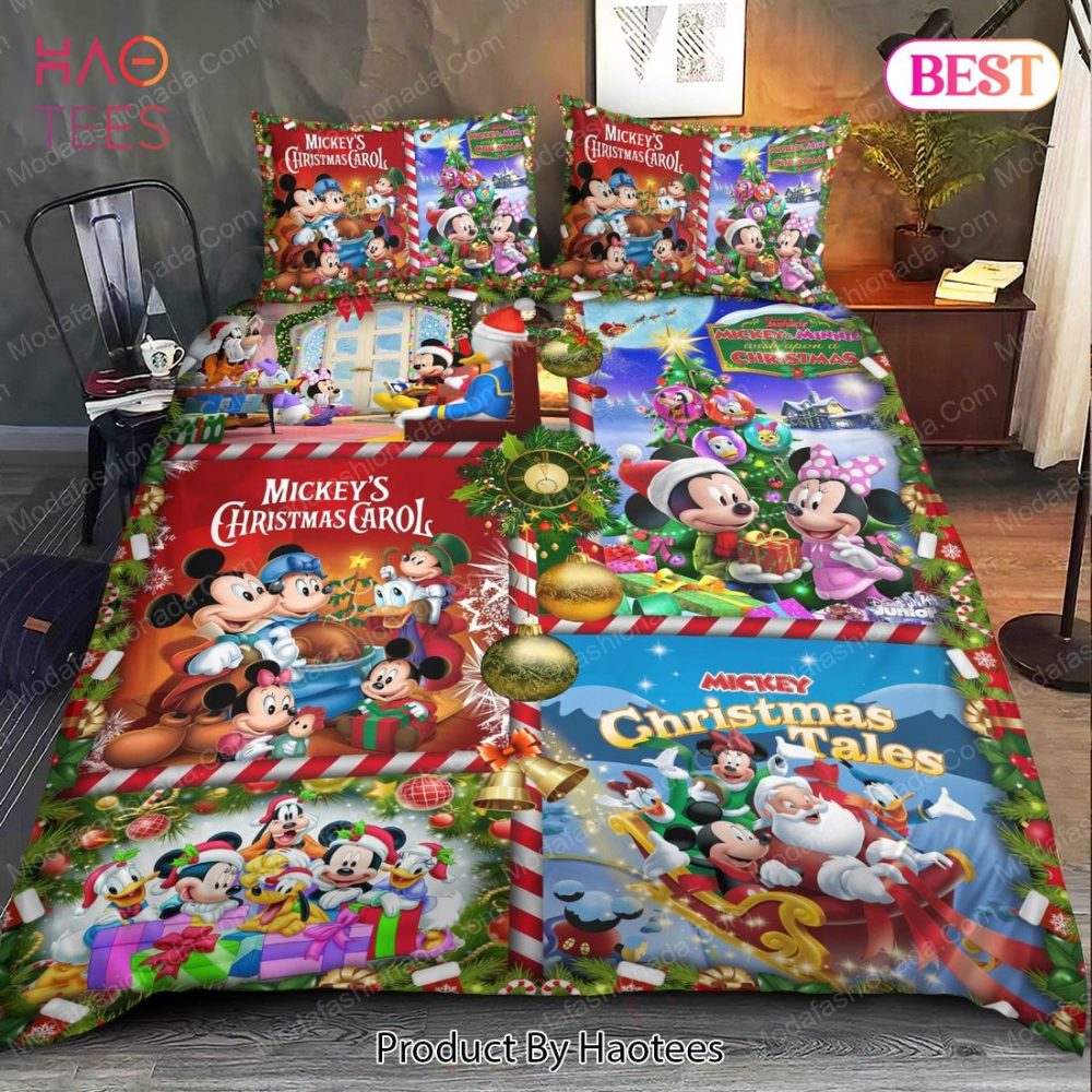 Mickey Pattern Christmas Merry Christmas Bedding Sets Bed Sets, Bedroom Sets
