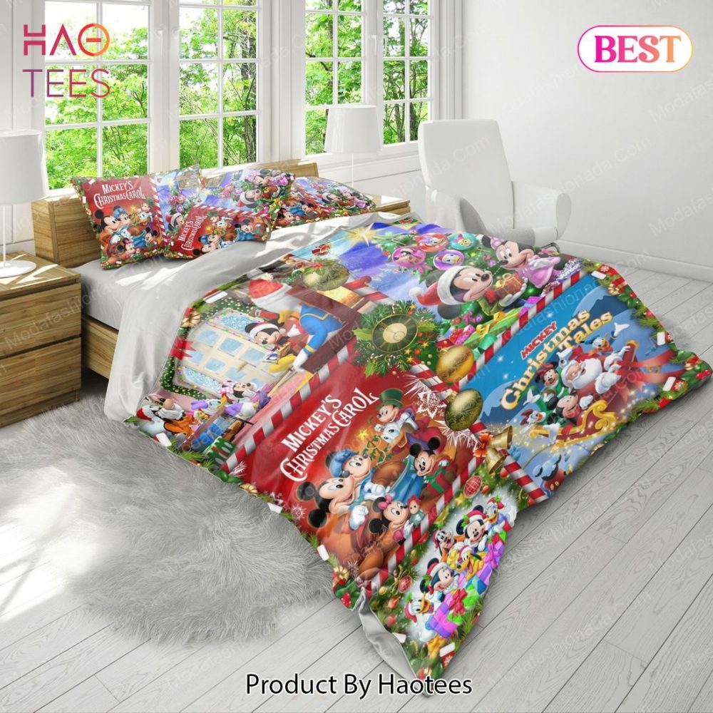 Mickey Pattern Christmas Merry Christmas Bedding Sets Bed Sets, Bedroom Sets - Image 3