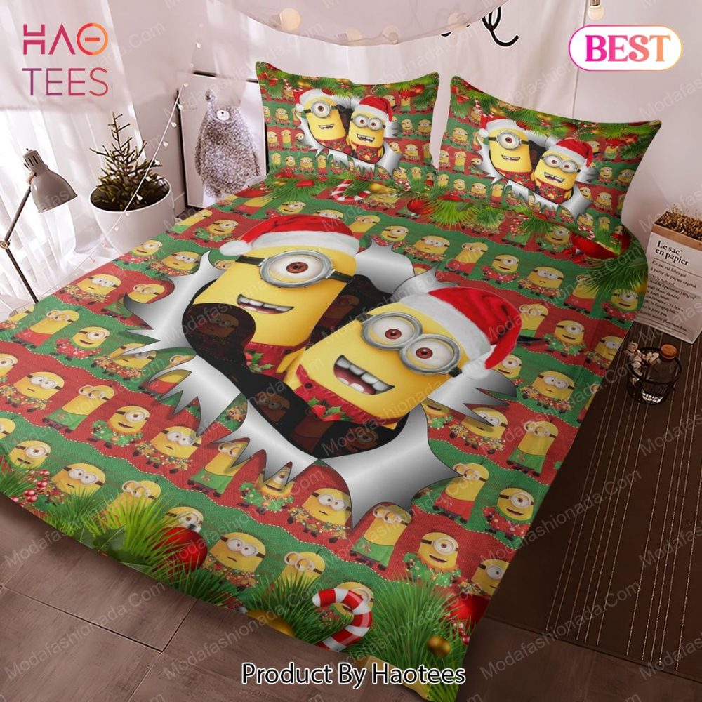 Minions Merry Christmas Bedding Sets Bed Sets, Bedroom Sets - Image 3