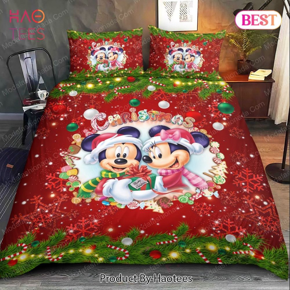 Minnie Mouse Merry Christmas Bedding Sets Bed Sets, Bedroom Sets - Image 2