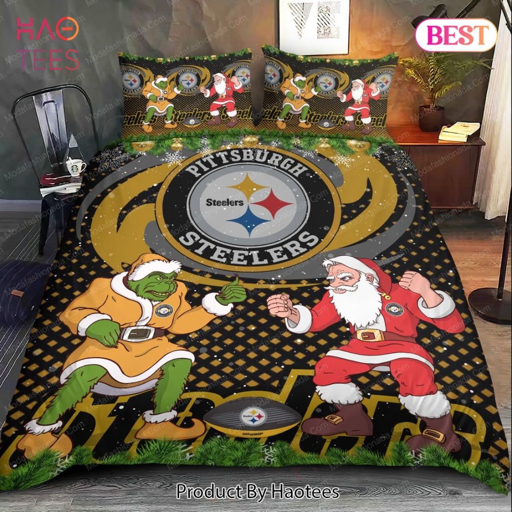 Nfl Pittsburgh Steelers Christmas Grinch Bedding Sets Bed Sets, Bedroom Sets