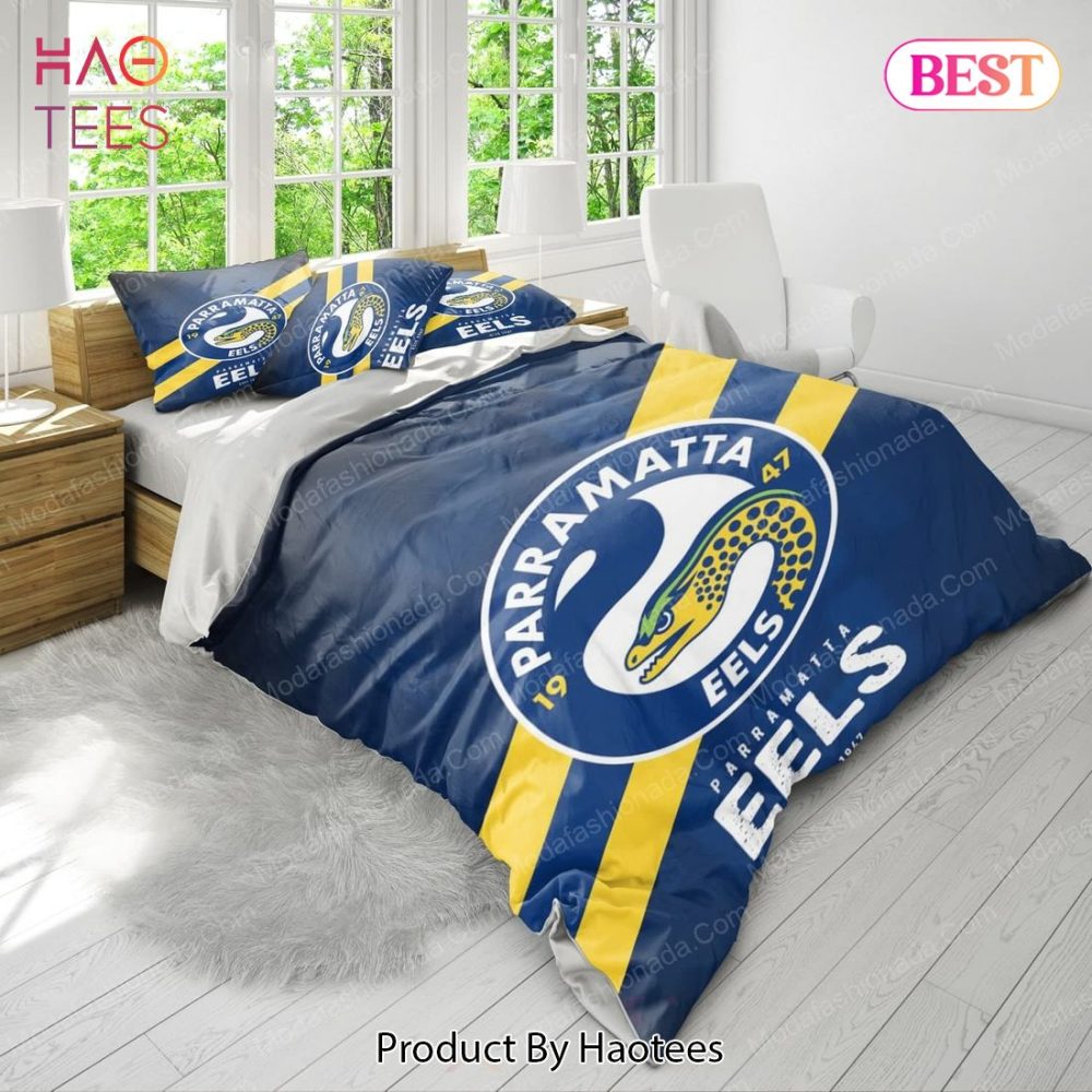 Parramatta Eels Logo Bedding Sets 01 Bed Sets, Bedroom Sets, Comforter Sets, Duvet Cover, Bedspread - Image 2