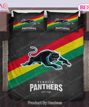 Penrith Panthers Logo Bedding Sets 01 Bed Sets, Bedroom Sets, Comforter Sets, Duvet Cover, Bedspread