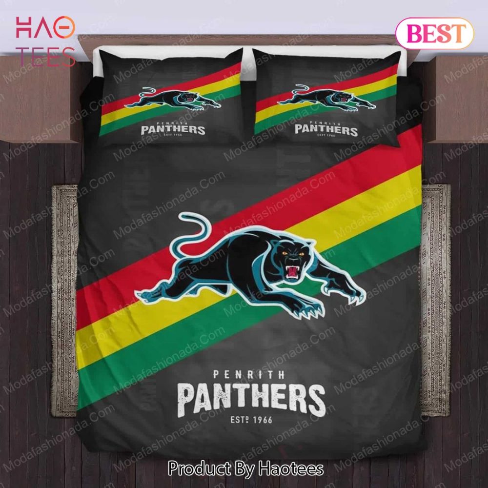 Penrith Panthers Logo Bedding Sets 01 Bed Sets, Bedroom Sets, Comforter Sets, Duvet Cover, Bedspread
