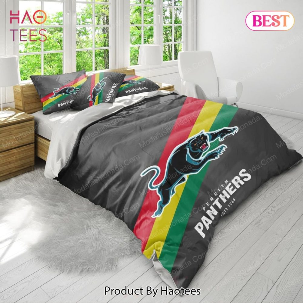 Penrith Panthers Logo Bedding Sets 01 Bed Sets, Bedroom Sets, Comforter Sets, Duvet Cover, Bedspread - Image 2