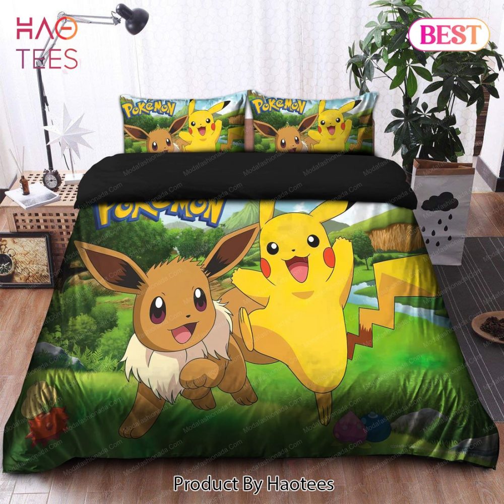 Pikachu And Eevee Spring Bedding Sets Bed Sets, Bedroom Sets - Image 6