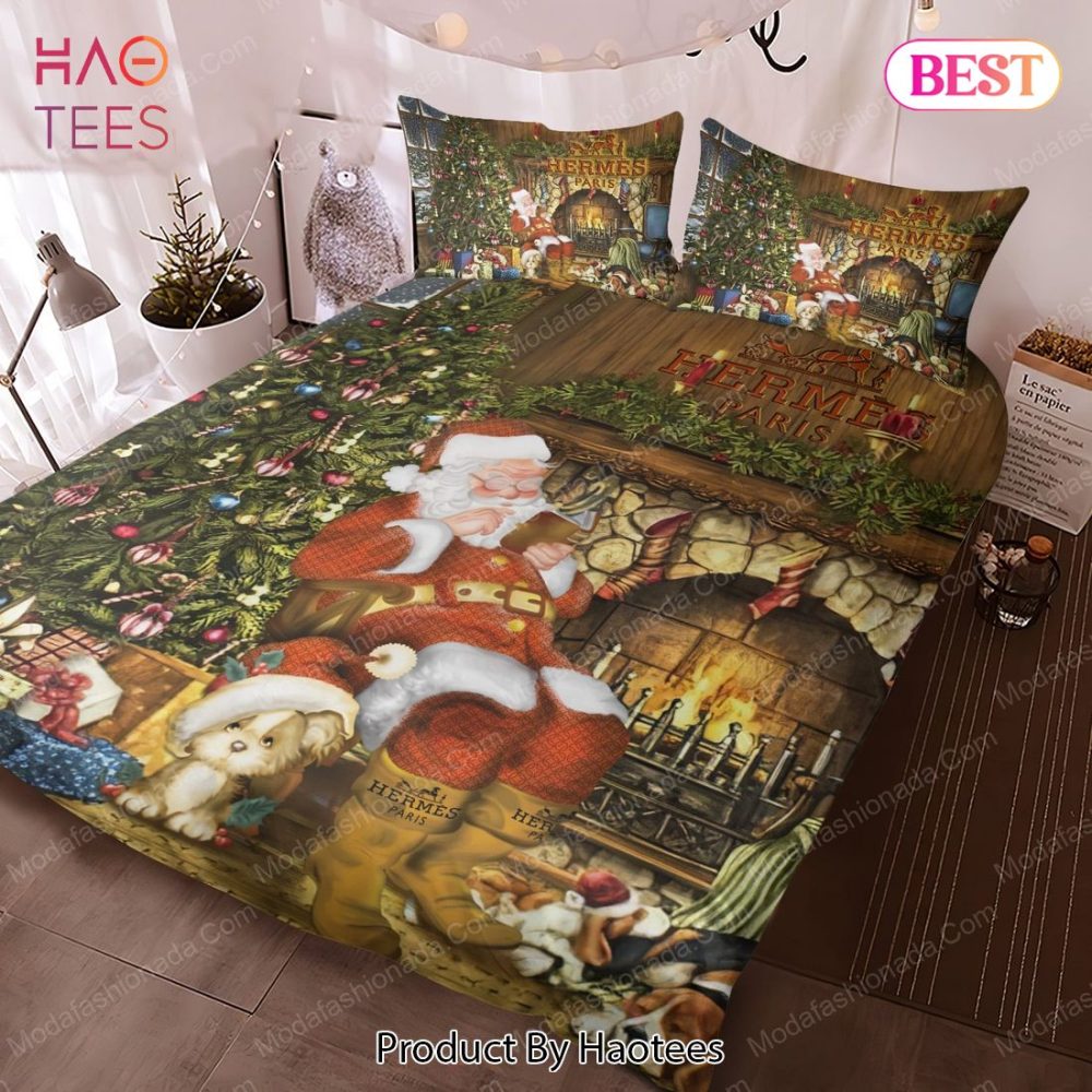 Santa Claus Herms Merry Christmas Bedding Sets Bed Sets, Bedroom Sets - Image 2
