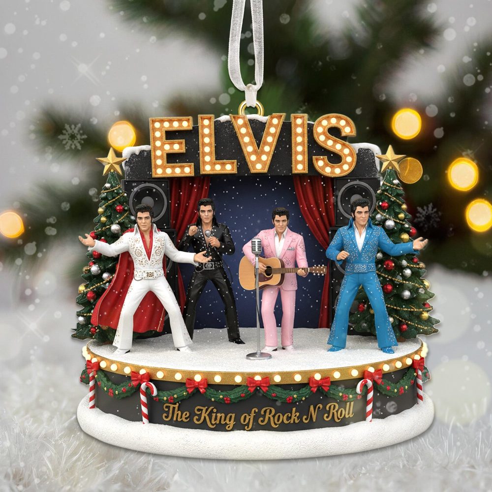 Celebrate The King Of Rock N' Roll With Personalized Elegance - Singer Fans Ornament, Custom Gift For Elvis Lovers - Image 2
