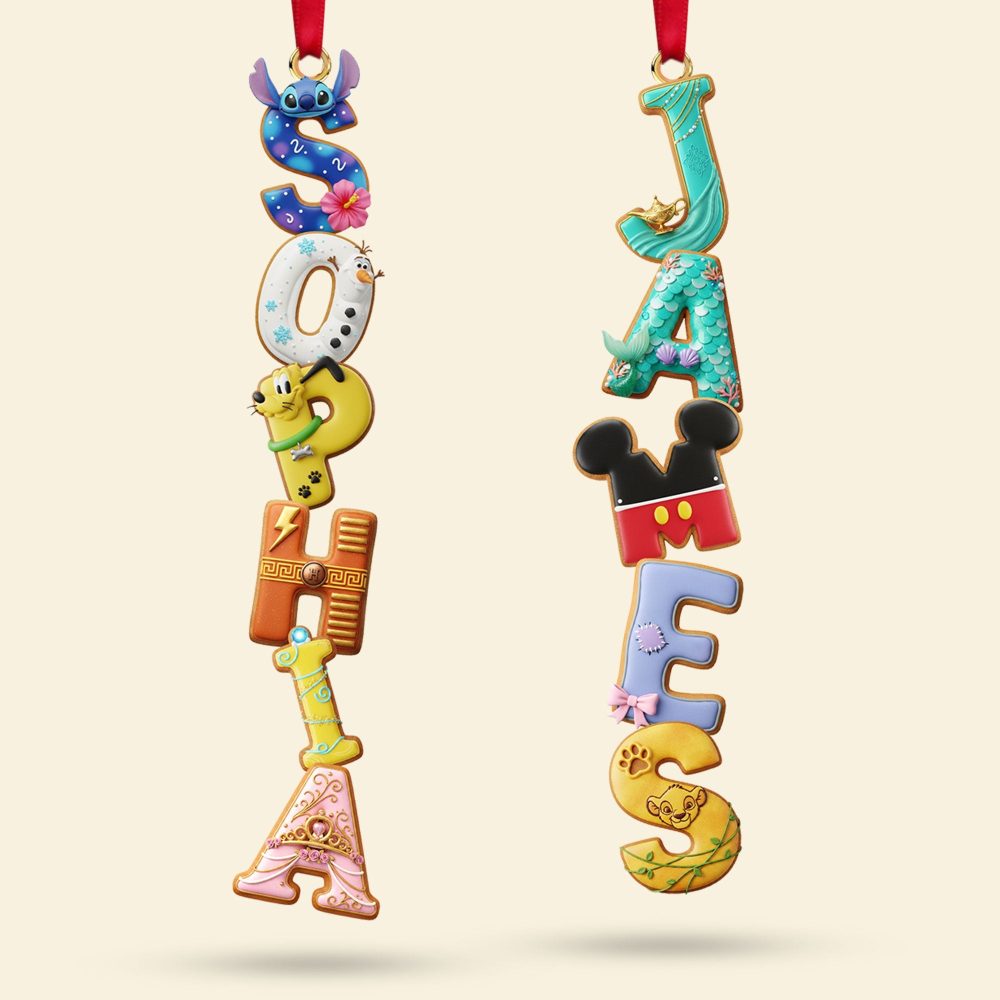 Celebrate With Joy: Personalized Alphabet Gingerbread Ornament - Custom Christmas Gift For Everyone - Image 2
