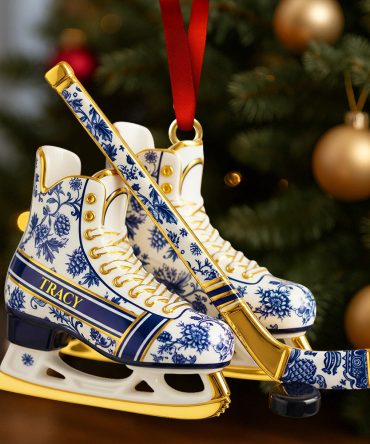 Personalized Classic Ice Hockey Ornament - Perfect Gift For Hockey Fans And Christmas Lovers