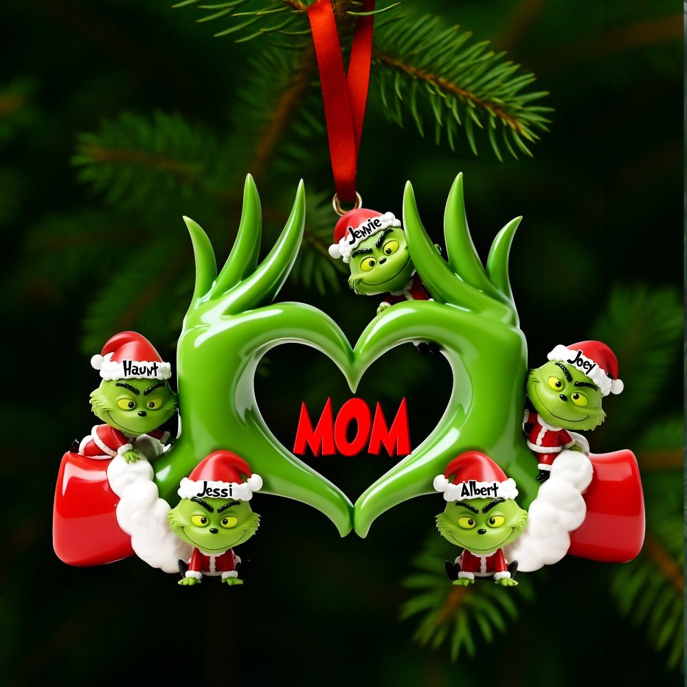 “Celebrating Love & Family” - Fun Love Christmas Ornament - Personalized Gift For Grandma & Family Members - Image 4