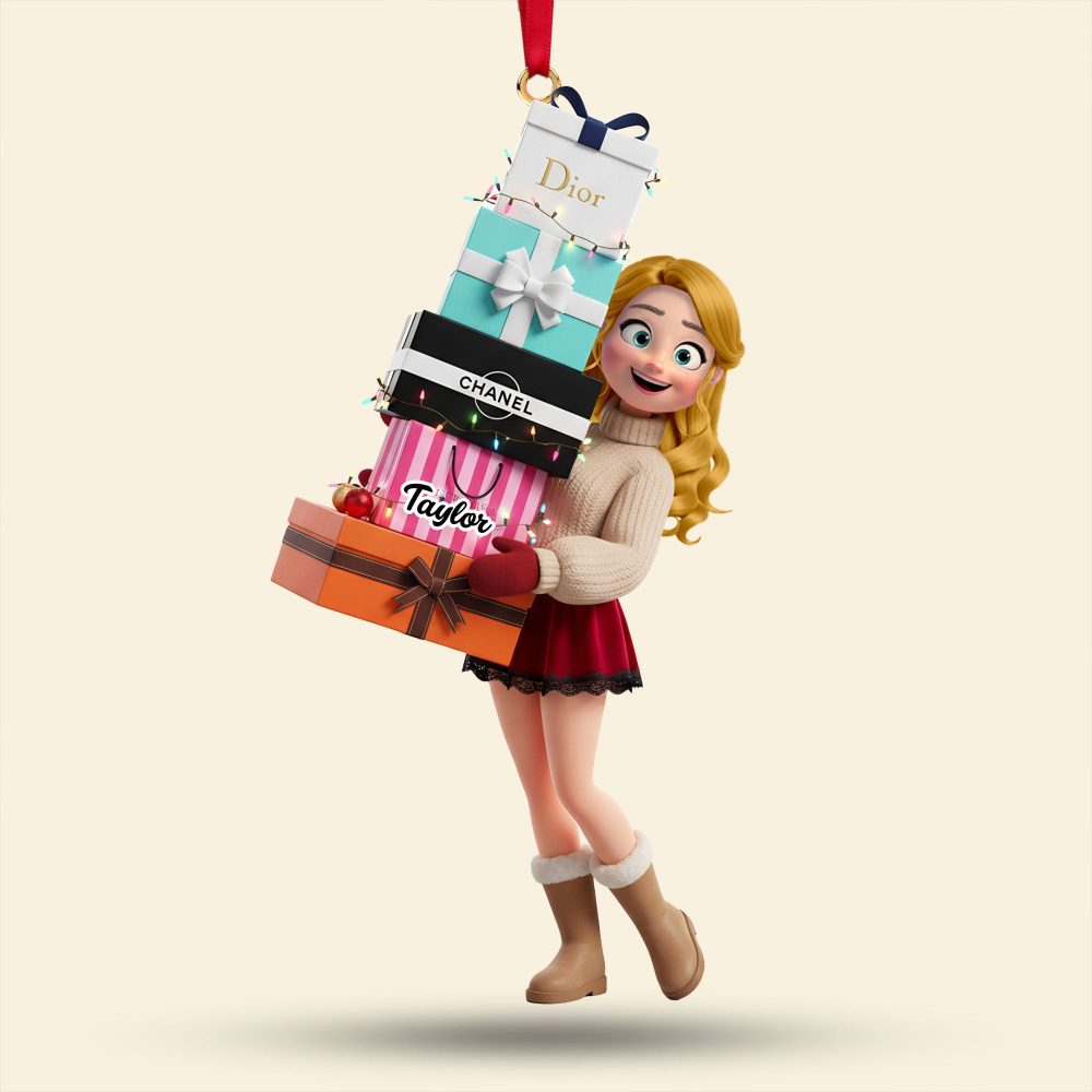 Spark Joy With Our Shopping Girl Ornament - Personalized Christmas Gift For Everyone - Image 3