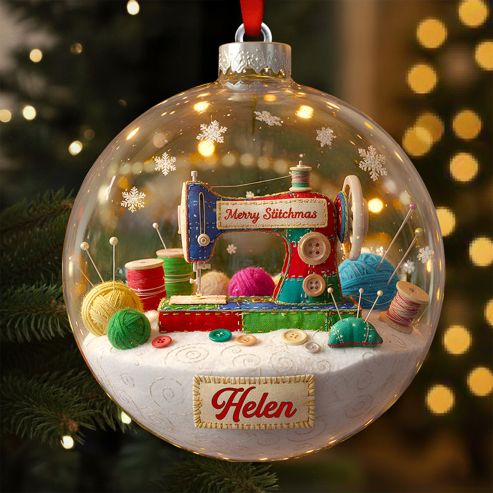 Merry Stitchmas Ornament – Personalized Gift For Sewing Lovers - Image 2