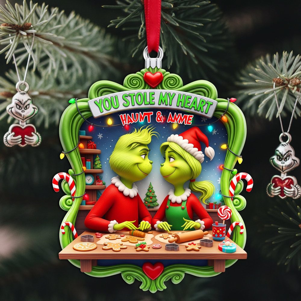 You Stole My Heart - Personalized Christmas Acrylic Ornament For Couples
