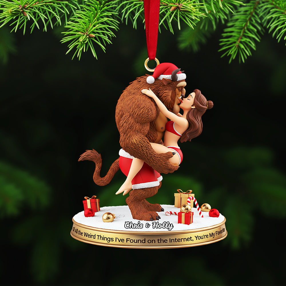 “You’Re My Favorite!” – Christmas Romance Couple Ornament , Personalized Gift For Couples
