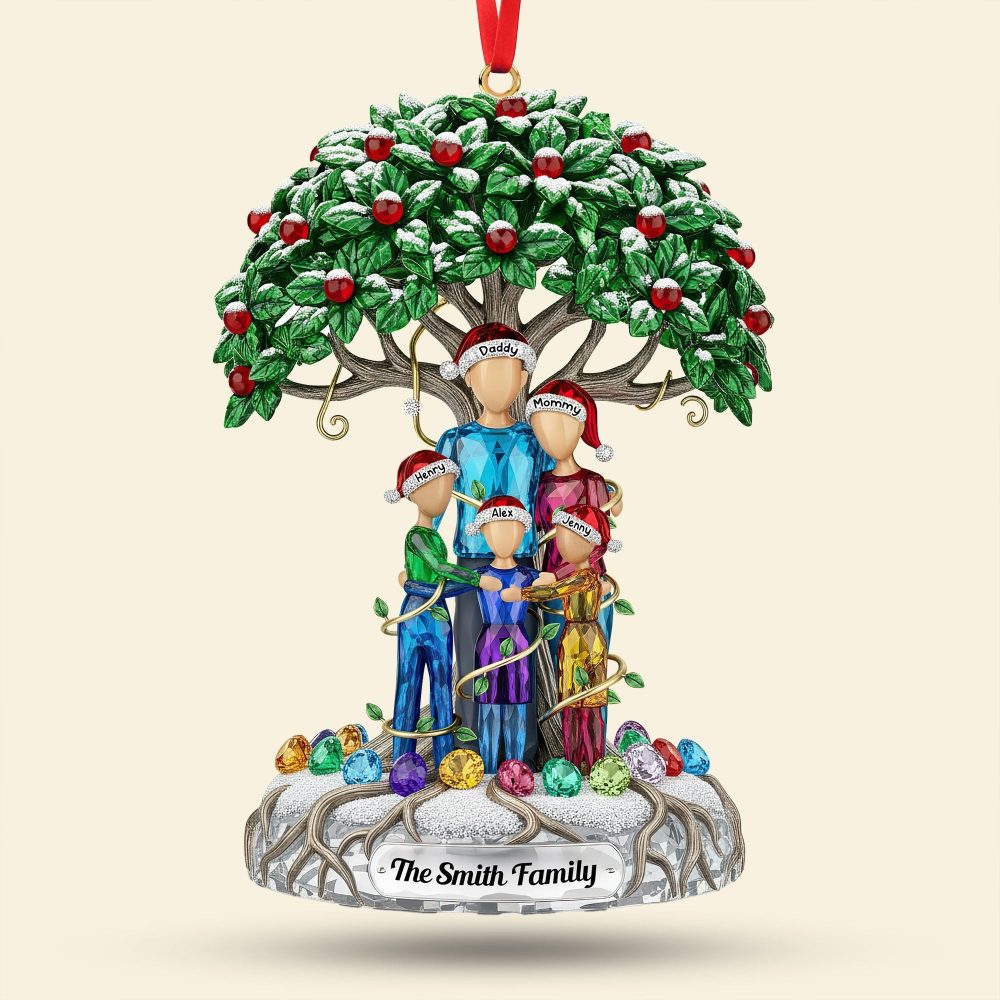 Celebrate Your Family'S Love - Personalized Family Tree Ornament - Image 4