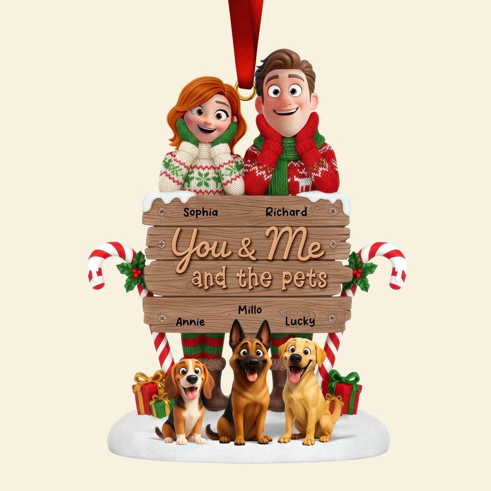 You & Me Acrylic Ornament - Personalized Gifts For Pet Lovers - Image 4