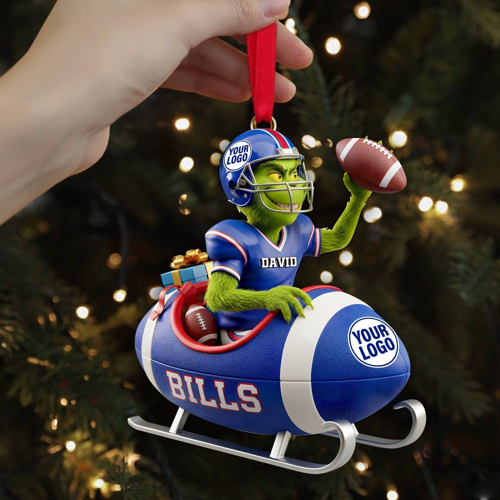 “Score Big This Holiday!” - Personalized Holiday Touchdown Ornament - Custom Gift For Sports Lovers