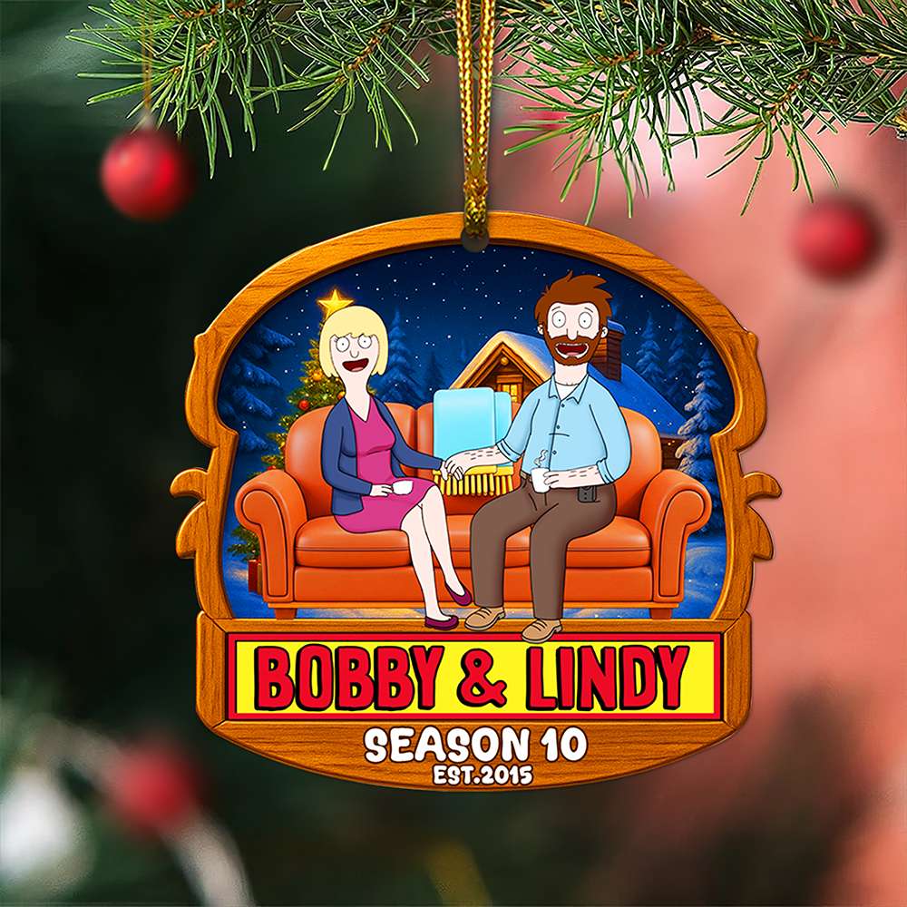 Griddle Love: Celebrate Your Love Story - Personalized Christmas Ornament For Couples - Image 2
