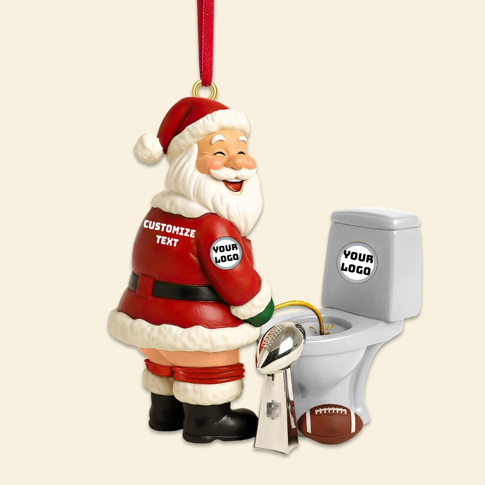Funny Santa Christmas Ornament - Personalized Gift For Sports Lovers - Image 3