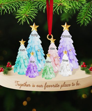 Together Is Our Favorite Place To Be - Personalized Family Acrylic Ornament