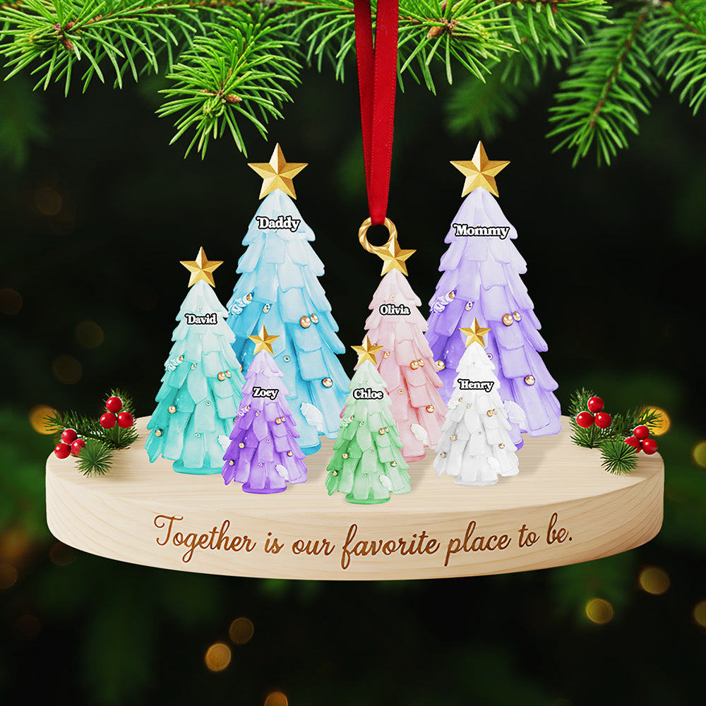 Together Is Our Favorite Place To Be - Personalized Family Acrylic Ornament