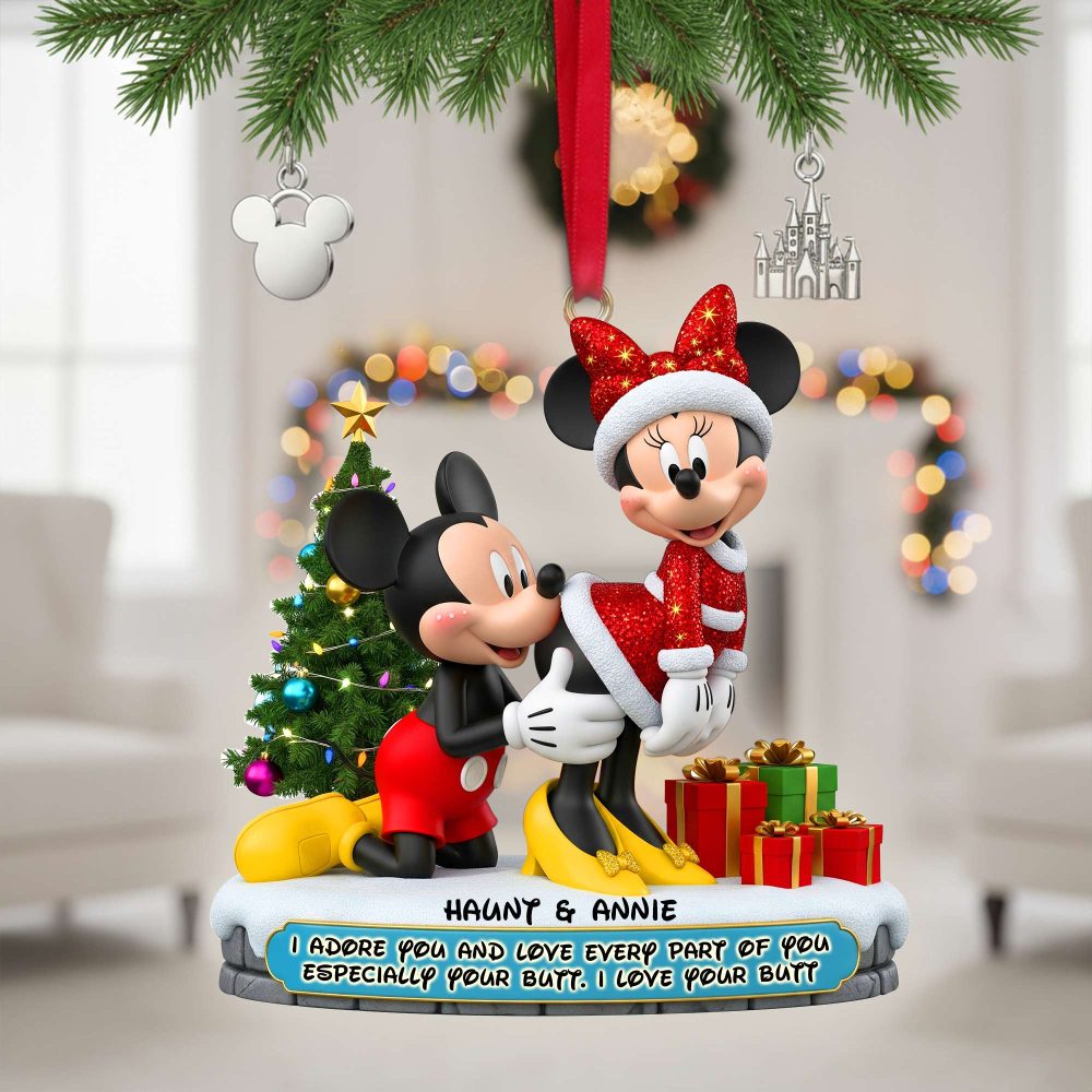 I Adore You - Personalized Couple Christmas Ornament - Image 4