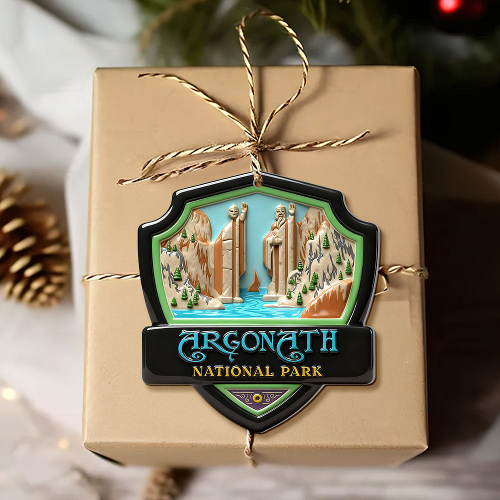 “Explore The Magic Of Your Favorite Fantasy World” - Fantasy Location Shield Ornament, Customizable Gift For Movie Fans - Image 3