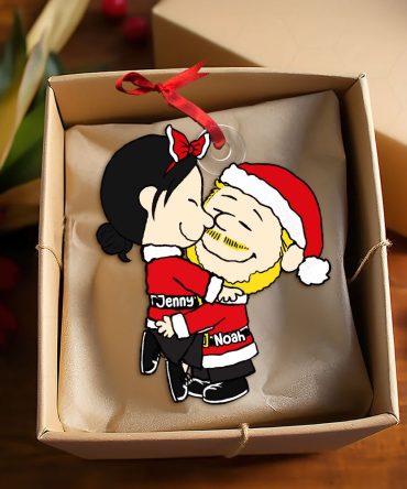 Love, Joy & Togetherness - Personalized Santa Claus Couple Ornament