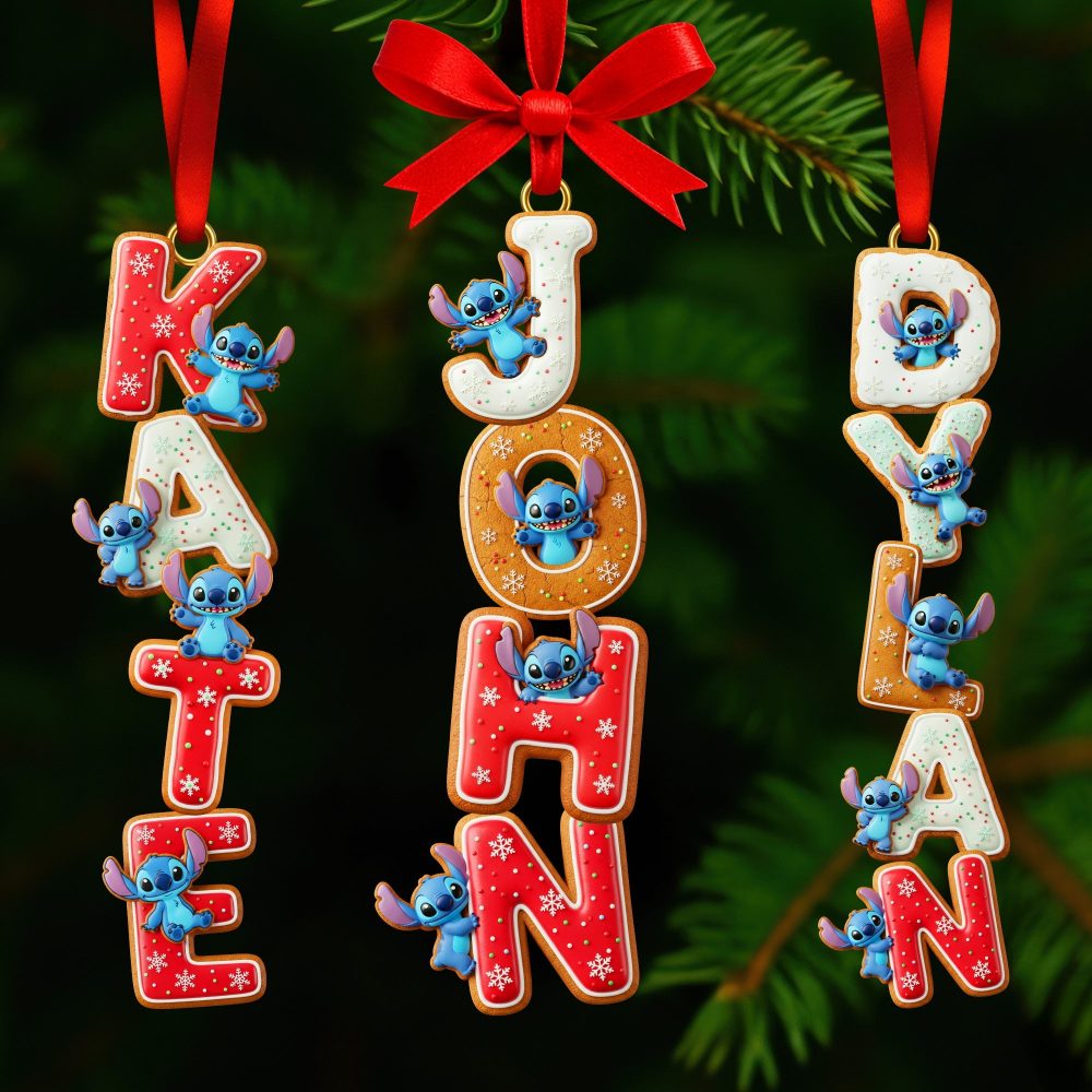 Celebrate The Holidays With Personal Touch - Gingerbread Custom Name Alphabet Ornament - Perfect Personalized Gift For Friends, Family, And Kids