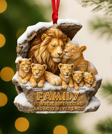 Family Is Where Life Begins - Personalized Majestic Christmas Ornament