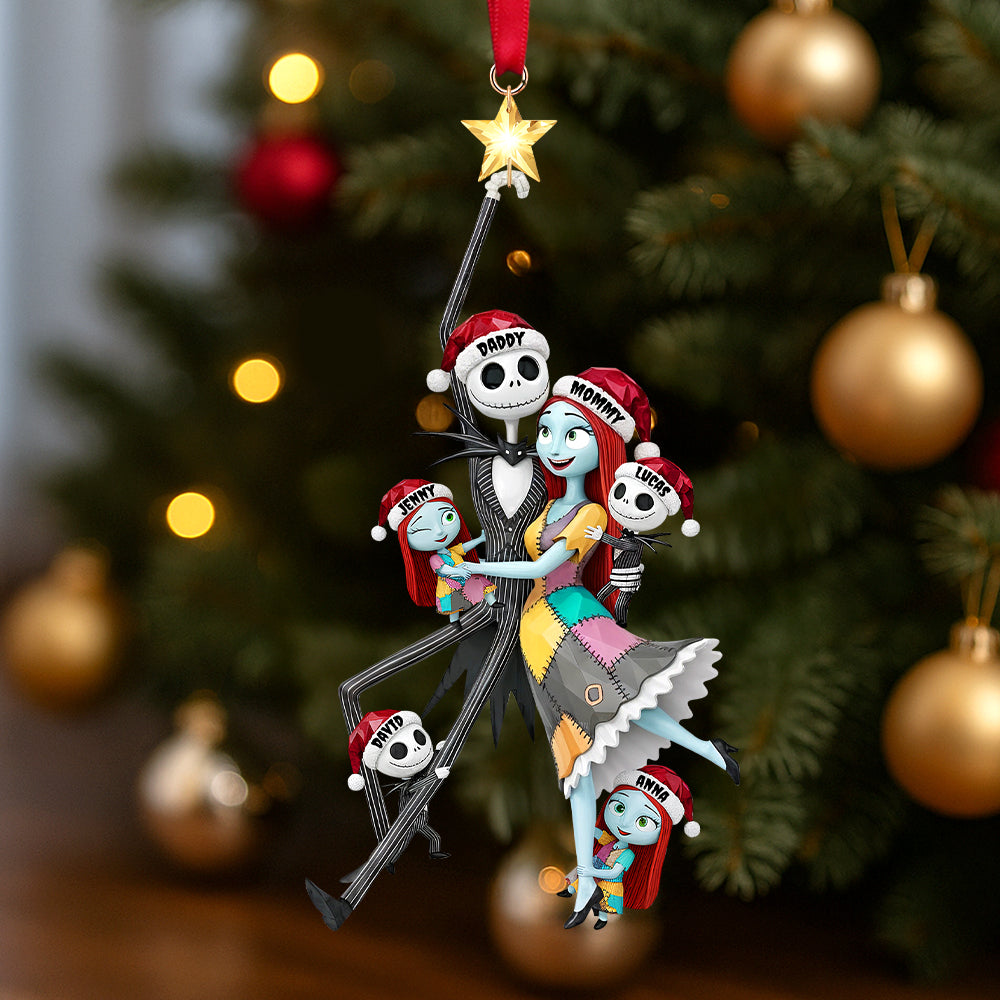“Celebrate Family In Spooky Style” - Personalized Spooky Playful Family Tree Ornament - Image 3