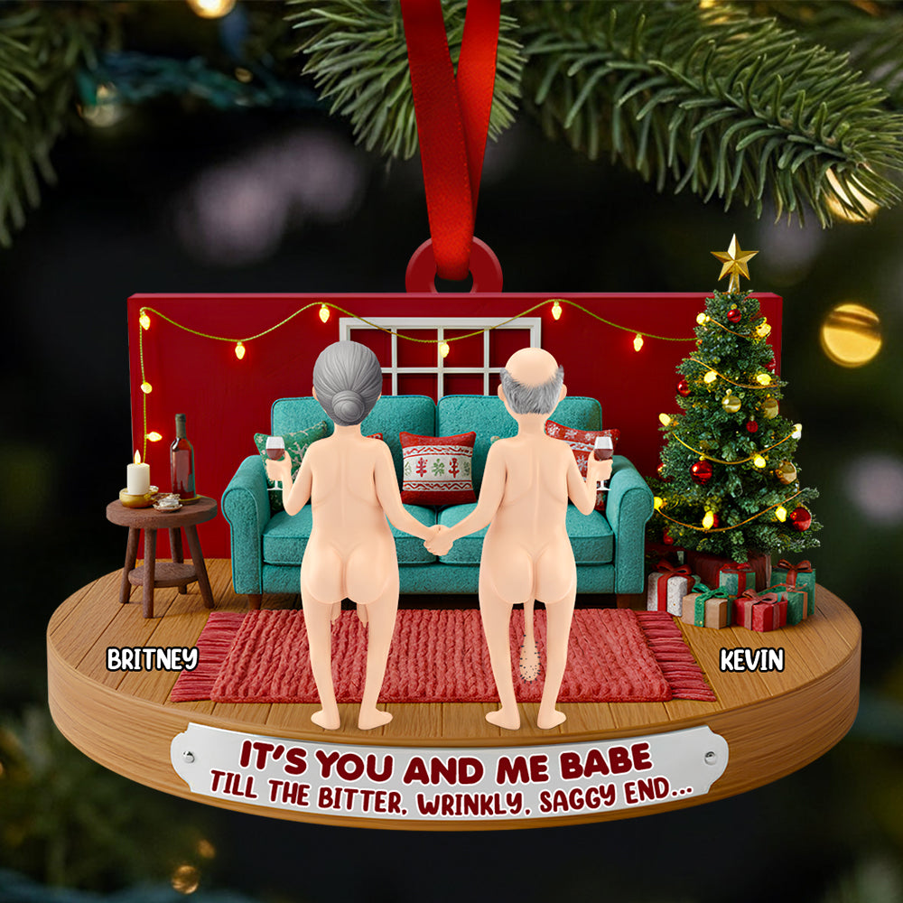 “It’S You And Me Babe” – Personalized Couple Christmas Ornament – Unique Gift For Couples