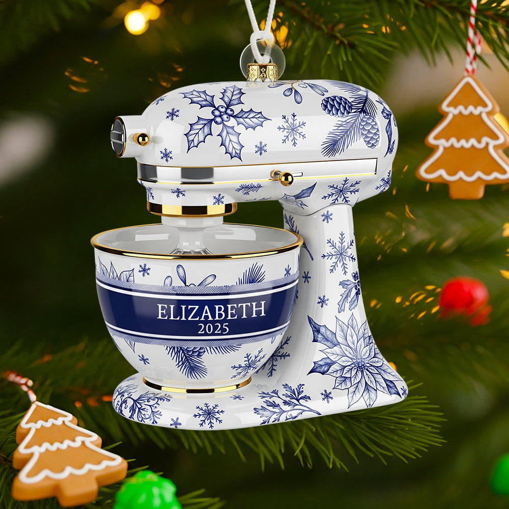 Baking Mixer Christmas Ornament - Personalized Gift For Bakers - Image 2