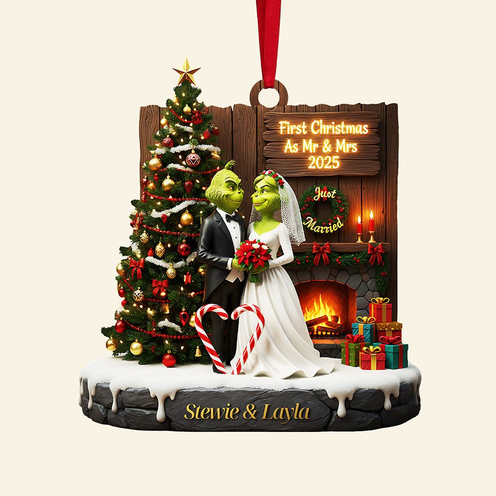 “Our First Christmas Together!” - Personalized Christmas Ornament - Gift For Newlyweds And Christmas Lovers - Image 5