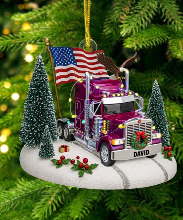 Celebrate The Spirit Of The Road With Custom Touch - Personalized Christmas Ornament For Truck Drivers