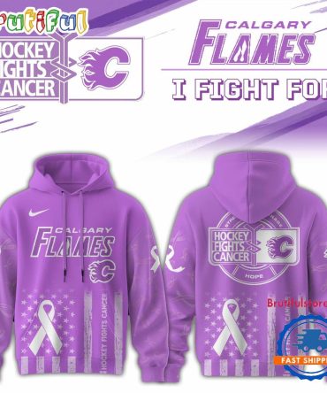 Calgary Flames 2025 Nhl Hockey Fights Cancer Limited Edition Hoodie Shirt