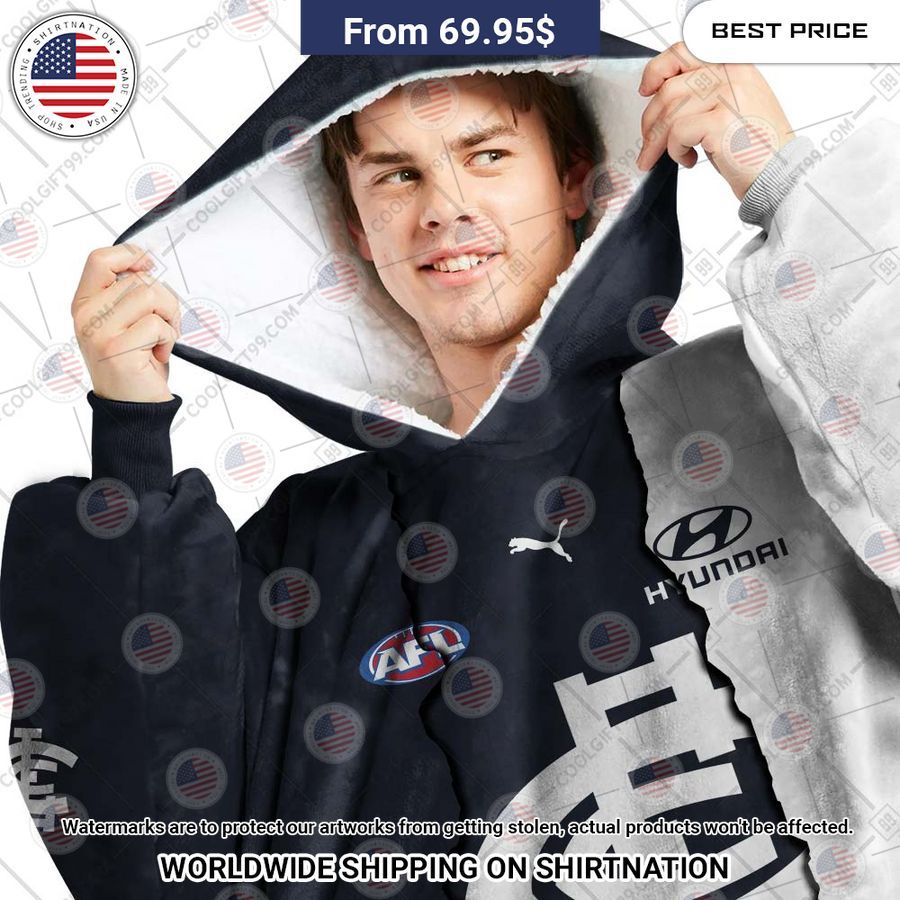 Carlton Blues Mix Hoodie Blanket - Image 2