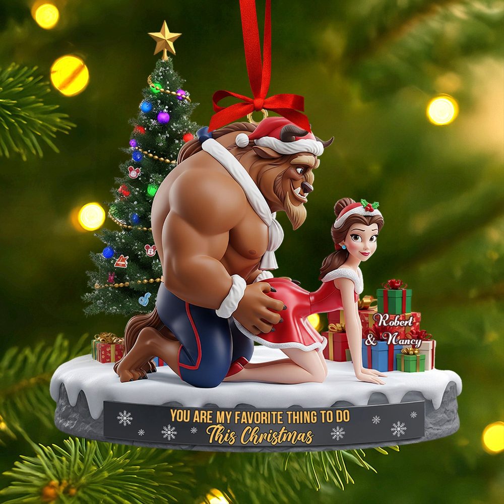 You Are My Favorite Thing To Do This Christmas - Playful Couple Ornament - Personalized Gift For Couples - Image 3