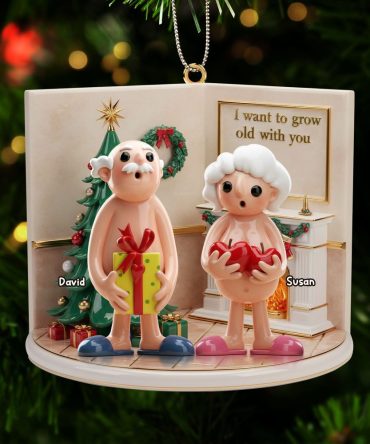 I Want To Grow Old With You - Personalized Christmas Ornament For Couples