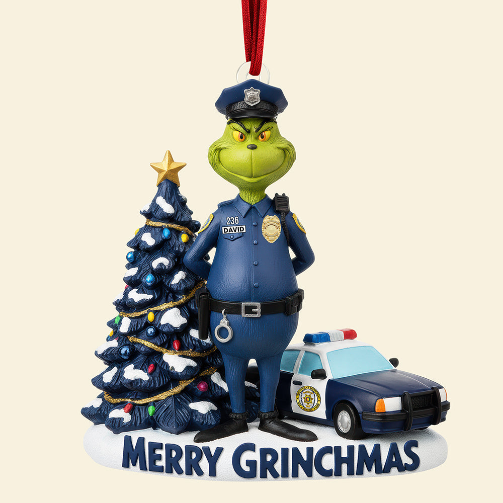 Have A Peaceful Christmas - Badass Police Christmas Ornament , Personalized Gifts For Police Officers - Image 4