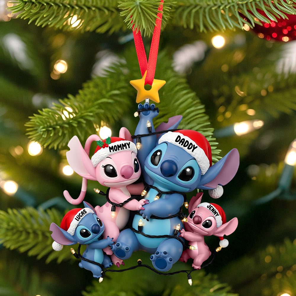 Celebrate Family Love With Our Fun Mischievous Alien Family Christmas Ornament - Personalize Your Gift! - Image 2