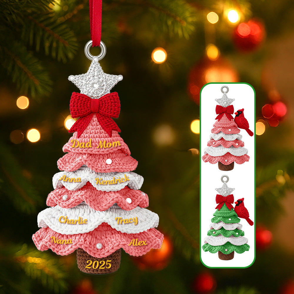 “Celebrate Family Moments” - Personalized Family Christmas Tree Acrylic Ornament - Unique Gift For Parents, Grandparents, And Loved Ones - Image 2