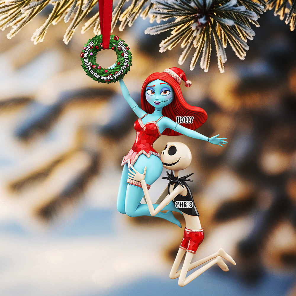 You'Re My Favorite - Personalized Naughty Couple Acrylic Ornament - Image 2