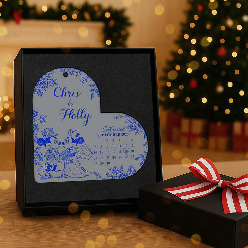 Celebrate Love: Personalized Couple Wedding Acrylic Ornament - Custom Gift For Newlyweds - Image 3
