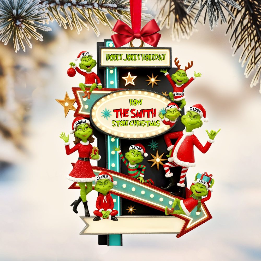 Holly Jolly Holiday Family Ornament - Personalized Gift For The Smith Family - Image 4